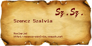 Szencz Szalvia névjegykártya